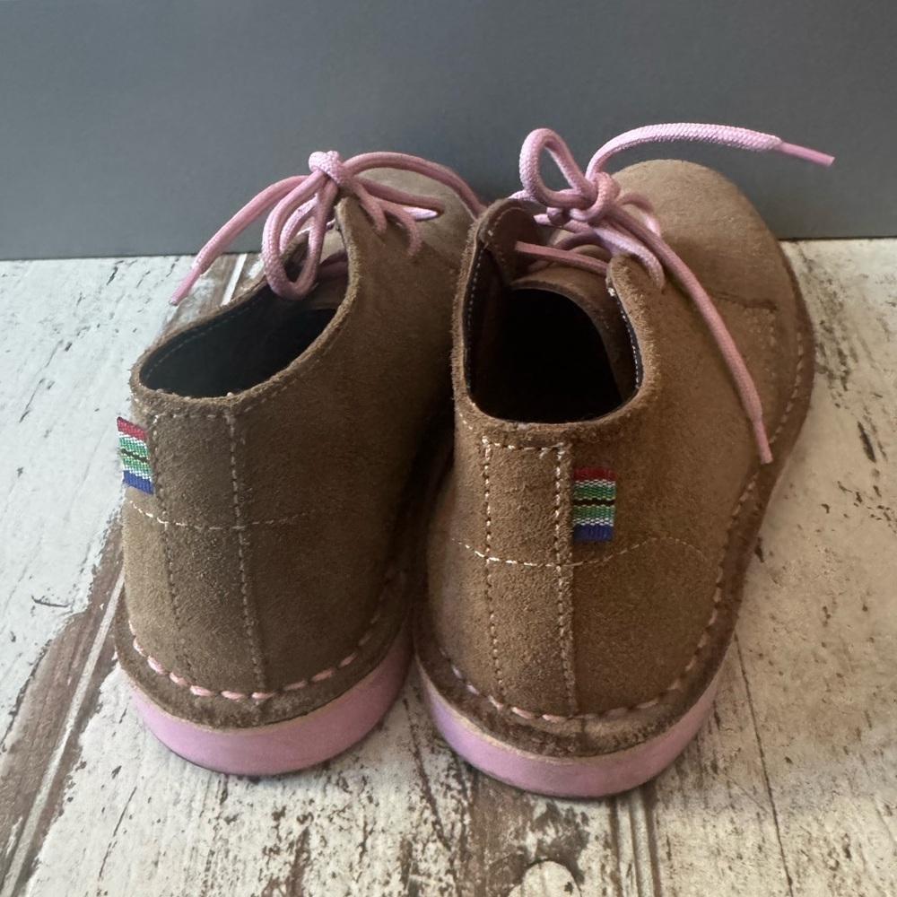 VELDSKOEN leather boots with pink soles and laces🤎🩷unisex but womens sizing🩷🤎 - Picture 14 of 16